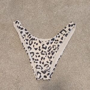 aerie Black & White Leopard Bikini Bottoms
